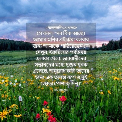Picture 04 - 2 ৰাজাৱলি 5:22 BENIRV - সে বলল, “সব ঠিক - Bible Verse Picture