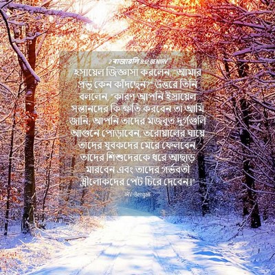 Picture 04 - 2 ৰাজাৱলি 8:12 BENIRV - হসায়েল জিজ্ঞাসা - Bible Verse Picture