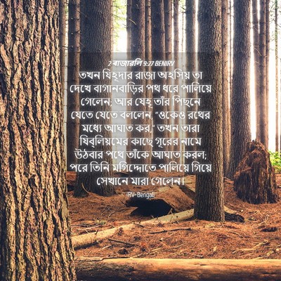 Picture 04 - 2 ৰাজাৱলি 9:27 BENIRV - তখন যিহূদার রাজা - Bible Verse Picture