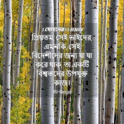 Picture 04 - 3 যোহনের 1:5 BENIRV - প্রিয়তম, সেই - Bible Verse Picture