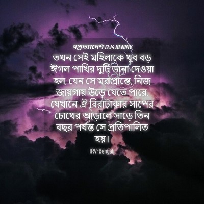 Picture 04 - पপ্রত্যাদেশ 12:14 BENIRV - তখন সেই মহিলাকে - Bible Verse Picture