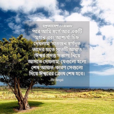 Picture 04 - पপ্রত্যাদেশ 15:1 BENIRV - পরে আমি স্বর্গে আর - Bible Verse Picture