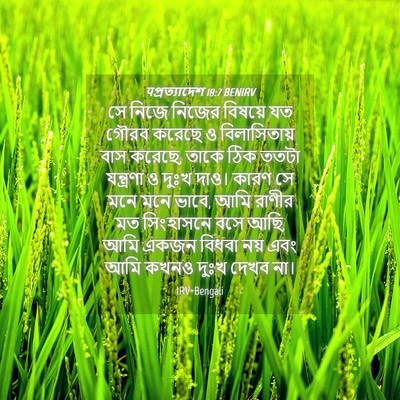 Picture 04 - पপ্রত্যাদেশ 18:7 BENIRV - সে নিজে নিজের - Bible Verse Picture
