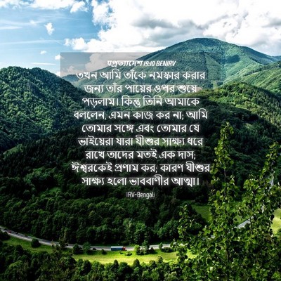 Picture 04 - पপ্রত্যাদেশ 19:10 BENIRV - তখন আমি তাঁকে - Bible Verse Picture