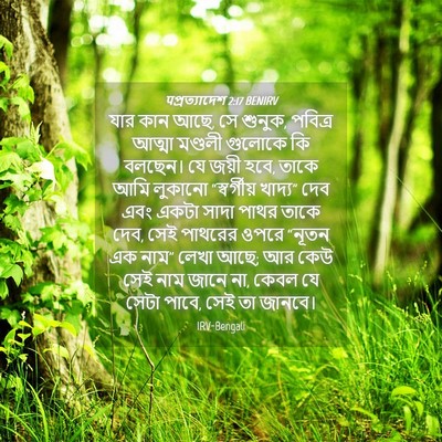 Picture 04 - पপ্রত্যাদেশ 2:17 BENIRV - যার কান আছে, সে - Bible Verse Picture
