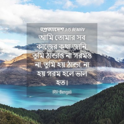 Picture 04 - पপ্রত্যাদেশ 3:15 BENIRV - আমি তোমার সব কাজের - Bible Verse Picture