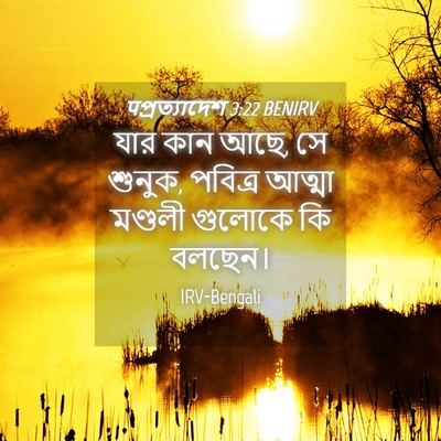 Picture 04 - पপ্রত্যাদেশ 3:22 BENIRV - যার কান আছে, সে - Bible Verse Picture