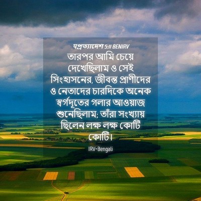 Picture 04 - पপ্রত্যাদেশ 5:11 BENIRV - তারপর আমি চেয়ে - Bible Verse Picture