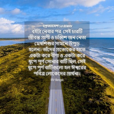 Picture 04 - पপ্রত্যাদেশ 5:8 BENIRV - বইটা নেবার পর, সেই - Bible Verse Picture