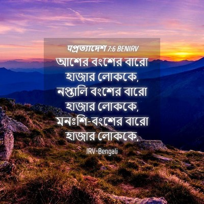 Picture 04 - पপ্রত্যাদেশ 7:6 BENIRV - আশের বংশের বারো - Bible Verse Picture
