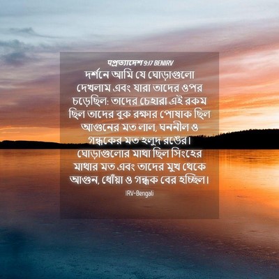 Picture 04 - पপ্রত্যাদেশ 9:17 BENIRV - দর্শনে আমি যে - Bible Verse Picture