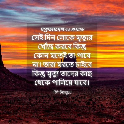 Picture 04 - पপ্রত্যাদেশ 9:6 BENIRV - সেই দিন লোকে - Bible Verse Picture