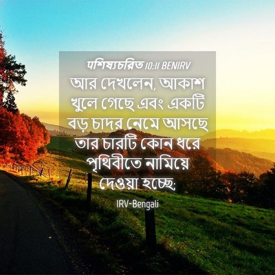 Picture 04 - पশিষ্যচরিত 10:11 BENIRV - আর দেখলেন, আকাশ - Bible Verse Picture