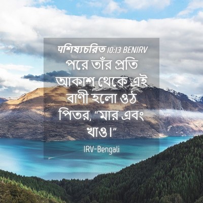 Picture 04 - पশিষ্যচরিত 10:13 BENIRV - পরে তাঁর প্রতি - Bible Verse Picture