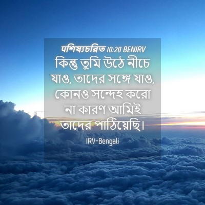 Picture 04 - पশিষ্যচরিত 10:20 BENIRV - কিন্তু তুমি উঠে - Bible Verse Picture