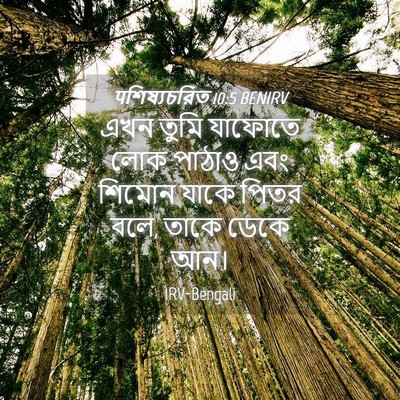 Picture 04 - पশিষ্যচরিত 10:5 BENIRV - এখন তুমি যাফোতে - Bible Verse Picture