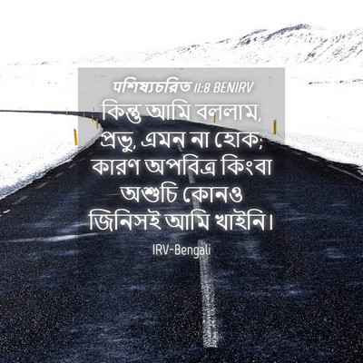 Picture 04 - पশিষ্যচরিত 11:8 BENIRV - কিন্তু আমি বললাম, - Bible Verse Picture