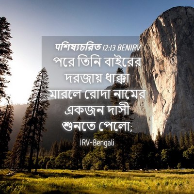 Picture 04 - पশিষ্যচরিত 12:13 BENIRV - পরে তিনি বাইরের - Bible Verse Picture