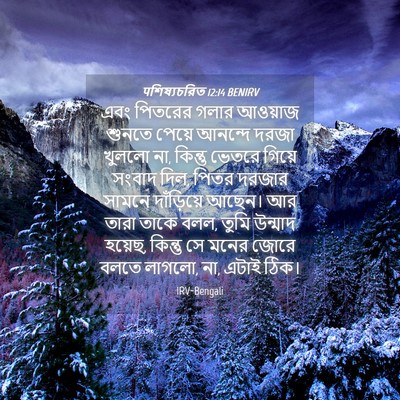 Picture 04 - पশিষ্যচরিত 12:14 BENIRV - এবং পিতরের গলার - Bible Verse Picture