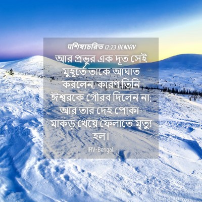 Picture 04 - पশিষ্যচরিত 12:23 BENIRV - আর প্রভুর এক দূত - Bible Verse Picture