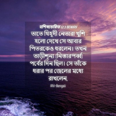 Picture 04 - पশিষ্যচরিত 12:3 BENIRV - তাতে যিহূদী - Bible Verse Picture