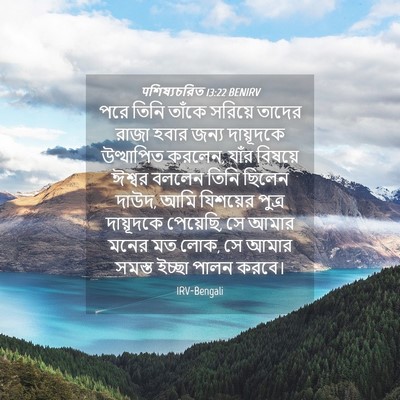 Picture 04 - पশিষ্যচরিত 13:22 BENIRV - পরে তিনি তাঁকে - Bible Verse Picture