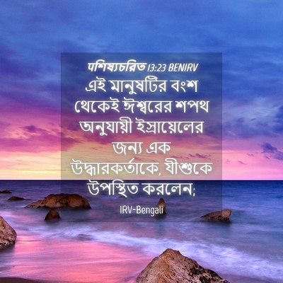 Picture 04 - पশিষ্যচরিত 13:23 BENIRV - এই মানুষটির বংশ - Bible Verse Picture