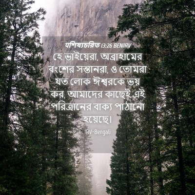 Picture 04 - पশিষ্যচরিত 13:26 BENIRV - হে ভাইয়েরা, - Bible Verse Picture
