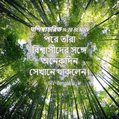 Picture 04 - पশিষ্যচরিত 14:28 BENIRV - পরে তাঁরা - Bible Verse Picture