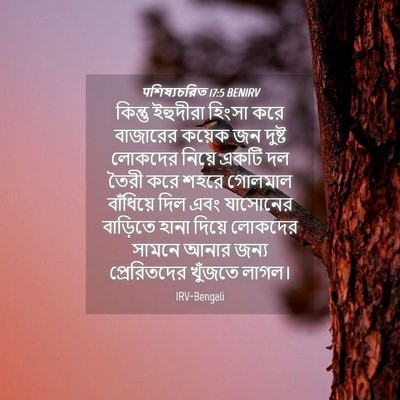 Picture 04 - पশিষ্যচরিত 17:5 BENIRV - কিন্তু ইহুদীরা - Bible Verse Picture