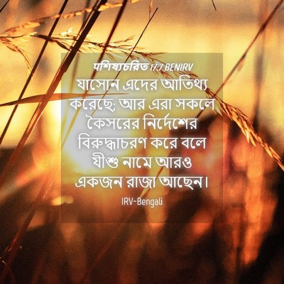 Picture 04 - पশিষ্যচরিত 17:7 BENIRV - যাসোন এদের আতিথ্য - Bible Verse Picture
