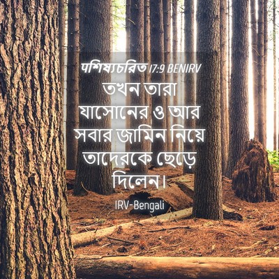 Picture 04 - पশিষ্যচরিত 17:9 BENIRV - তখন তারা যাসোনের ও - Bible Verse Picture