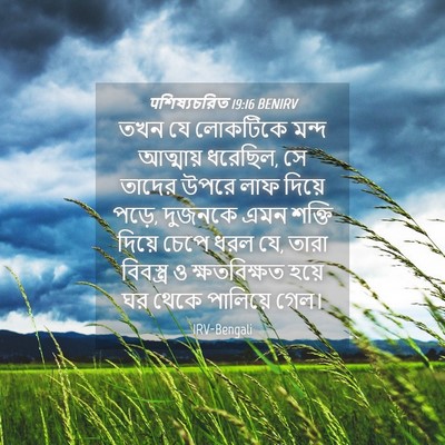 Picture 04 - पশিষ্যচরিত 19:16 BENIRV - তখন যে লোকটিকে - Bible Verse Picture