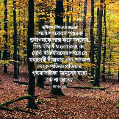 Picture 04 - पশিষ্যচরিত 19:35 BENIRV - শেষে শহরের - Bible Verse Picture