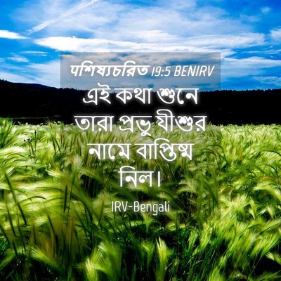 Picture 04 - पশিষ্যচরিত 19:5 BENIRV - এই কথা শুনে তারা - Bible Verse Picture