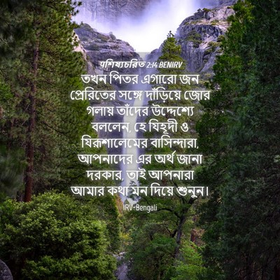 Picture 04 - पশিষ্যচরিত 2:14 BENIRV - তখন পিতর এগারো জন - Bible Verse Picture