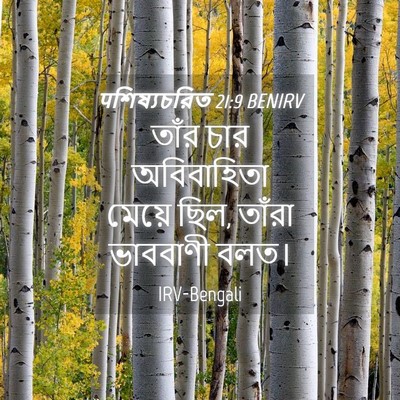 Picture 04 - पশিষ্যচরিত 21:9 BENIRV - তাঁর চার - Bible Verse Picture