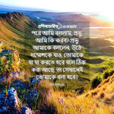 Picture 04 - पশিষ্যচরিত 22:10 BENIRV - পরে আমি বললাম, - Bible Verse Picture