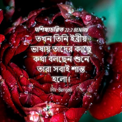 Picture 04 - पশিষ্যচরিত 22:2 BENIRV - তখন তিনি ইব্রীয় - Bible Verse Picture
