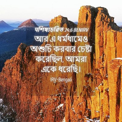 Picture 04 - पশিষ্যচরিত 24:6 BENIRV - আর এ ধর্মধামেও - Bible Verse Picture