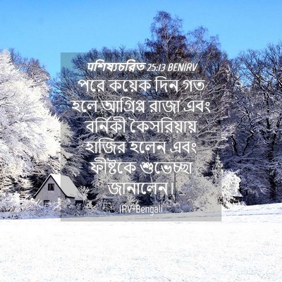 Picture 04 - पশিষ্যচরিত 25:13 BENIRV - পরে কয়েক দিন গত - Bible Verse Picture