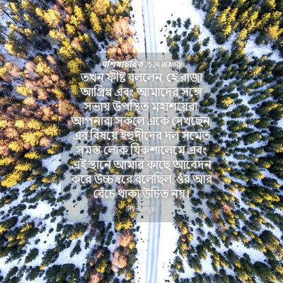 Picture 04 - पশিষ্যচরিত 25:24 BENIRV - তখন ফীষ্ট বললেন, হে - Bible Verse Picture