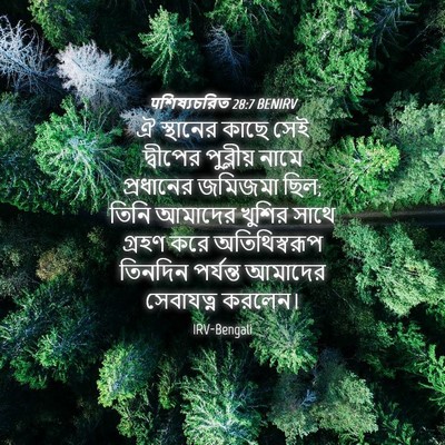 Picture 04 - पশিষ্যচরিত 28:7 BENIRV - ঐ স্থানের কাছে সেই - Bible Verse Picture