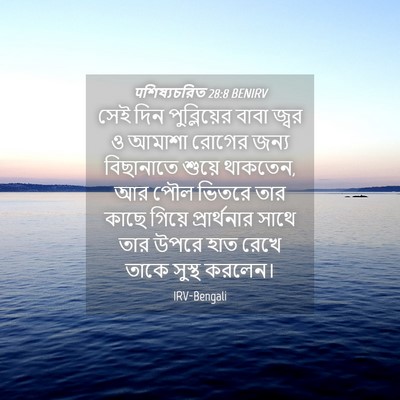 Picture 04 - पশিষ্যচরিত 28:8 BENIRV - সেই দিন - Bible Verse Picture