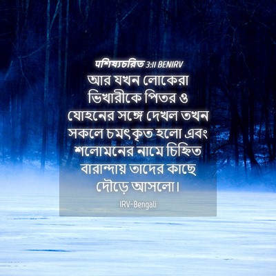 Picture 04 - पশিষ্যচরিত 3:11 BENIRV - আর যখন লোকেরা - Bible Verse Picture