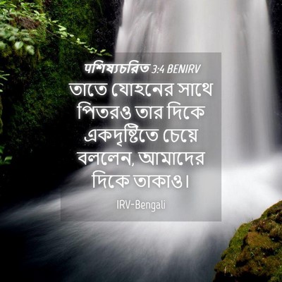 Picture 04 - पশিষ্যচরিত 3:4 BENIRV - তাতে যোহনের সাথে - Bible Verse Picture