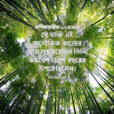 Picture 04 - पশিষ্যচরিত 4:22 BENIRV - যে ব্যক্তি এই - Bible Verse Picture