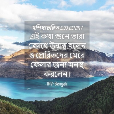 Picture 04 - पশিষ্যচরিত 5:33 BENIRV - এই কথা শুনে তারা - Bible Verse Picture