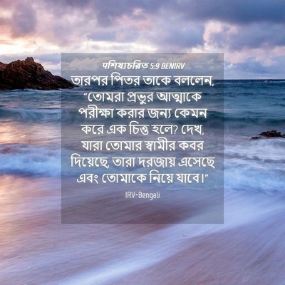 Picture 04 - पশিষ্যচরিত 5:9 BENIRV - তারপর পিতর তাকে - Bible Verse Picture