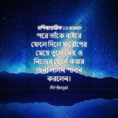 Picture 04 - पশিষ্যচরিত 7:21 BENIRV - পরে তাঁকে বাইরে - Bible Verse Picture